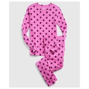 Organic Cotton Pink Polka Dot PJ Set | Size 10